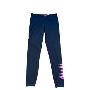 Savage X Fenty‎ Leggings Women Black Pink Graphic Heart Logo SIZE M